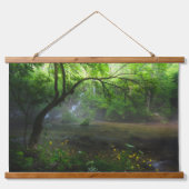魅惑の森と滝 吊り下げ型タペストリー (正面)