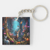 魅惑の森と神秘的なオアシス キーホルダー (裏面)