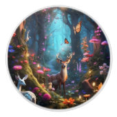 魅惑の森と神秘的なオアシス セラミックノブ (正面)