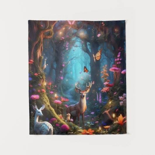 魅惑の森と神秘的なオアシス タペストリー (正面)