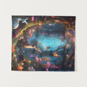 魅惑の森と神秘的なオアシス タペストリー (正面(横))