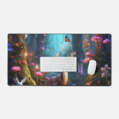 魅惑の森と神秘的なオアシス デスクマット (キーボード&マウス)