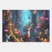 魅惑の森と神秘的なオアシス ラッピングペーパーシート (正面3)