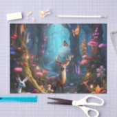 魅惑の森と神秘的なオアシス 薄葉紙 (クラフト)