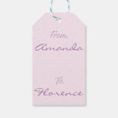 魅惑の森に乗る美しい妖精の少女 ギフトタグ (裏面)