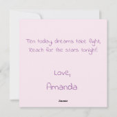 魅惑の森に乗る美しい妖精の少女 シーズンカード (裏面)