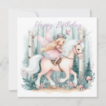 魅惑の森に乗る美しい妖精の少女