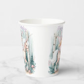 魅惑の森に乗る美しい妖精の少女 紙コップ (左)