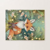 魅惑の森に可愛いキツネ ジグソーパズル (横)