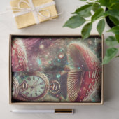 魅惑の森のアリスうさぎ時計のデコパージュ 薄葉紙 (ギフト)