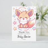 魅惑の森のキツネベビーシャワー サンキューカード (スタンド正面)