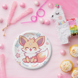 魅惑の森のキツネベビーシャワー ペーパープレート