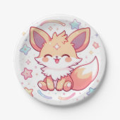魅惑の森のキツネベビーシャワー ペーパープレート (正面)