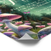 魅惑の森のキノコの贈り物サイン赤ちゃんシャワー ポスター (角)