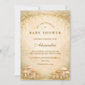 魅惑の森のキノコベイビーシャワー 招待状 (正面)