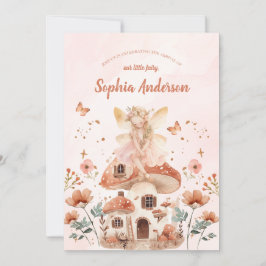 魅惑の森のキノコ少女の赤ちゃんシャワー 招待状