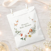 魅惑の森のキノコ赤ちゃんシャワー フェイバーバッグ (クリップ留めされた状態)