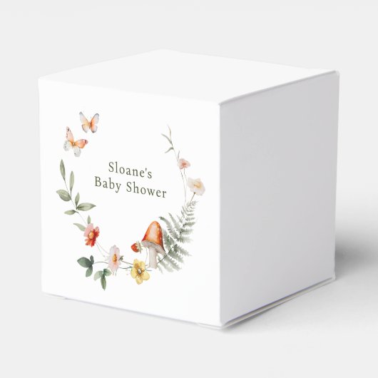 魅惑の森のキノコ赤ちゃんシャワー フェイバーボックス (裏面サイド)