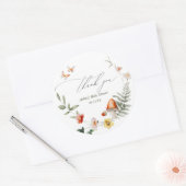 魅惑の森のキノコ赤ちゃんシャワー ラウンドシール (封筒)