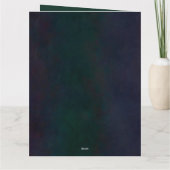 魅惑の森のキノコ ピンク グリーン ベビーシャワー サンキューカード (裏面)