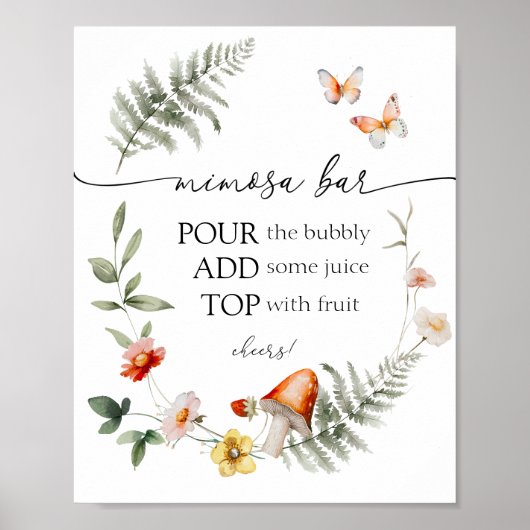 魅惑の森のキノコ ミモザ バー ポスター (正面)