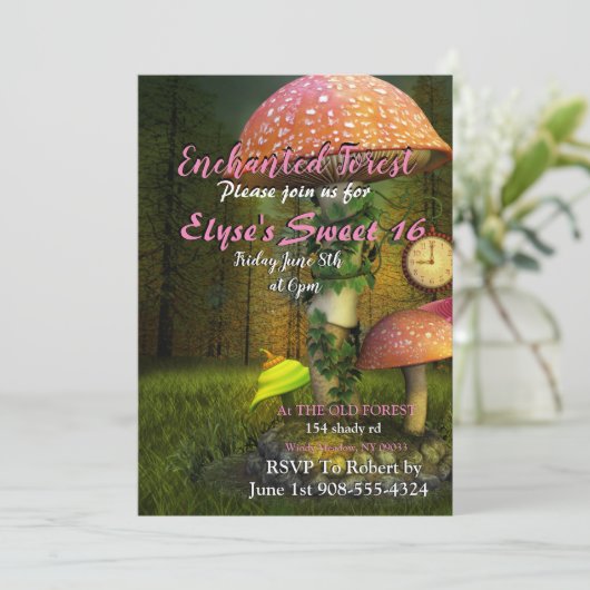 魅惑の森のキノコ 招待状 (スタンド正面)