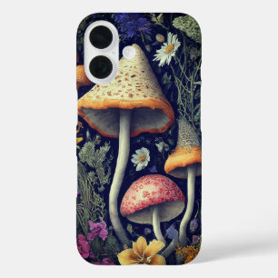 魅惑の森のキノコ iPhone 16ケース
