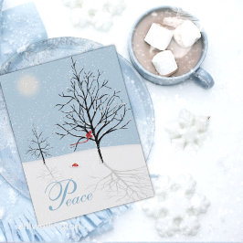 魅惑の森のクリスマスの日はがき ポストカード