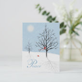 魅惑の森のクリスマスの日はがき ポストカード (スタンド正面)