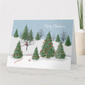 魅惑の森のクリスマスデイカード カード (正面)