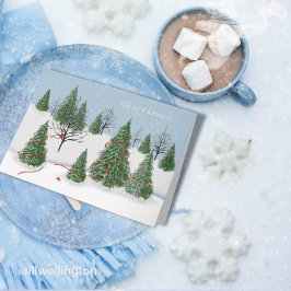 魅惑の森のクリスマスデイカード カード