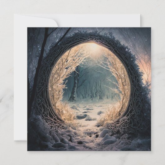 魅惑の森のグリーティングカード ノートカード (正面)
