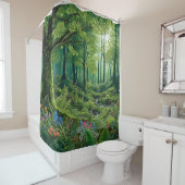 魅惑の森のシャワーカーテン シャワーカーテン (インサイチュ)