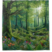 魅惑の森のシャワーカーテン シャワーカーテン (正面)