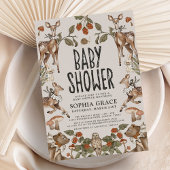 魅惑の森のストーリーブックベビーシャワー 招待状