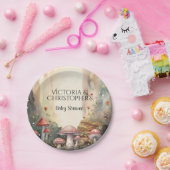 魅惑の森のトースツールキノコの赤ちゃんシャワー ペーパープレート (パーティー)