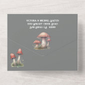 魅惑の森のトートゥールライト結婚ズ オールインワン招待状 (裏面)