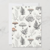 魅惑の森のネズミの動物の最初の誕生日 招待状 (裏面)