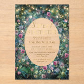 魅惑の森のバラ妖精ウッドランドスウィート16 アクリル招待状 (正面)