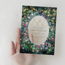 魅惑の森のバラ妖精ウッドランドスウィート16 アクリル招待状