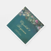 魅惑の森のバラ童話エレガントな結婚式 スタンダードランチョンナプキン (角)