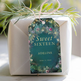 魅惑の森のバラ緑の妖精の森の名前 ギフトタグ