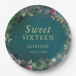 魅惑の森のバラ緑の妖精の森の名前 ペーパープレート