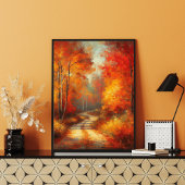 魅惑の森のパスのポスター赤い木ワンダーランド ポスター