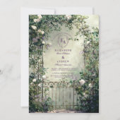 魅惑の森のパス結婚ロマンチック 招待状 (正面)