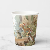 魅惑の森のラップのまわりにアートワーク赤ちゃんシャワー 紙コップ (裏面)