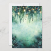 魅惑の森のランタンフェアリー結婚ライト 招待状 (裏面)