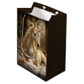 魅惑の森の一角城おとぎ話の雪 ミディアムペーパーバッグ (正面アングル)