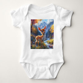 魅惑の森の中で愛らしいベビー鹿|過去記事 ベビーボディスーツ