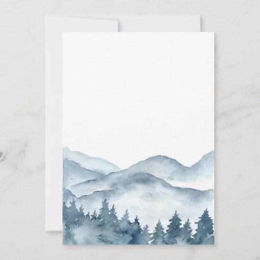 魅惑の森の冒険が赤ちゃんのシャワーを始める 招待状 (裏面)